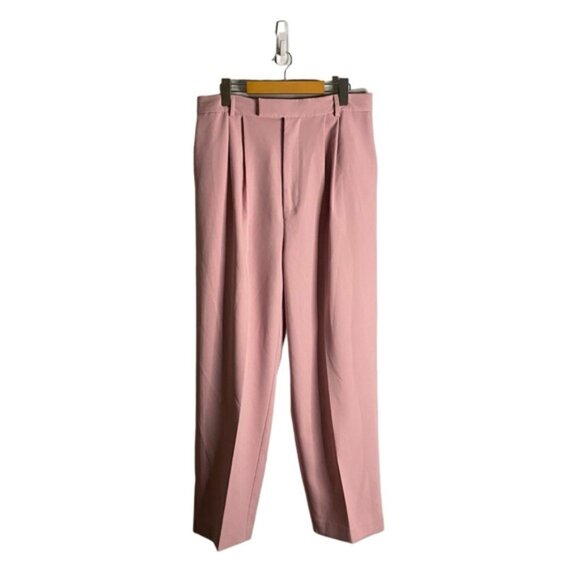 Bardot Women's Tuck Front High Waisted Trouser in Light Pink - Picture 2 of 10